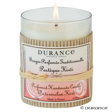 Bougie naturelle 180 gr parfumée Pastèque kiwi DURANCE