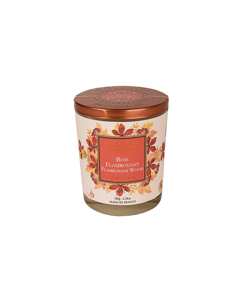 BOUGIE BOIS FLAMBOYANT  180 GR       COLLINES DE PROVENCE