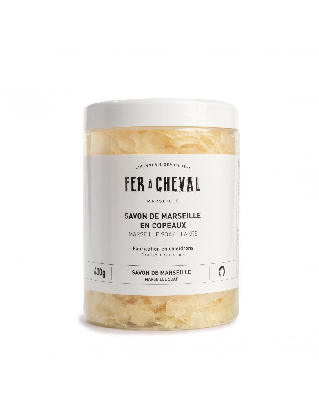 SAVON DE MARSEILLE VÉGÉTAL EN COPEAUX 400G  FER A CHEVAL