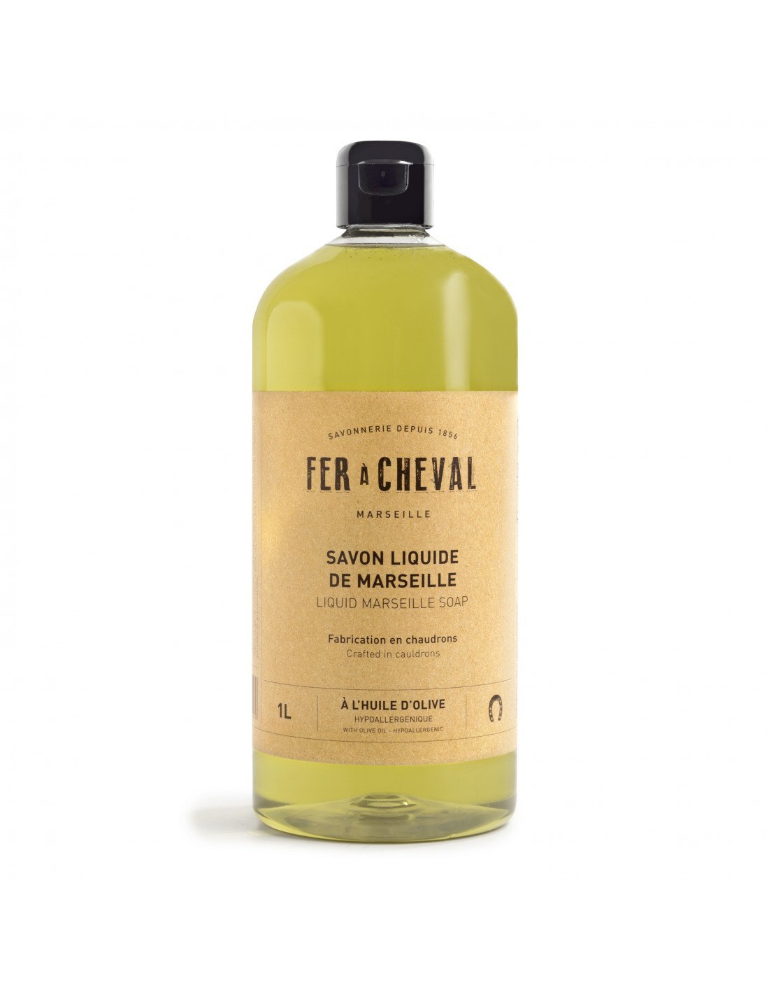 SAVON LIQUIDE DE MARSEILLE À L'HUILE D'OLIVE 1L  FER A CHEVAL