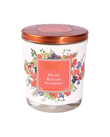 BOUGIE PARFUMÉE FRUITS ROUGE  180 GR  COLLINES DE PROVENCE