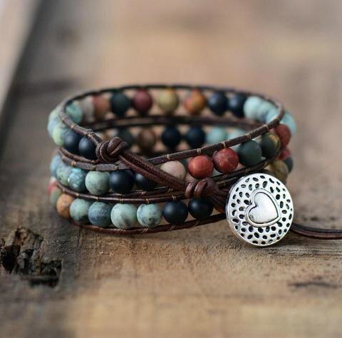 Bracelet d'Energie en Jaspe Naturel