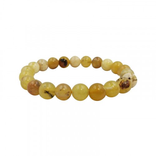 BRACELET 8MM  OPALE JAUNE