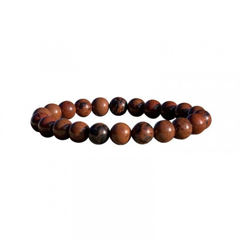 BRACELET 8MM OBSIDIENNE BRUNE