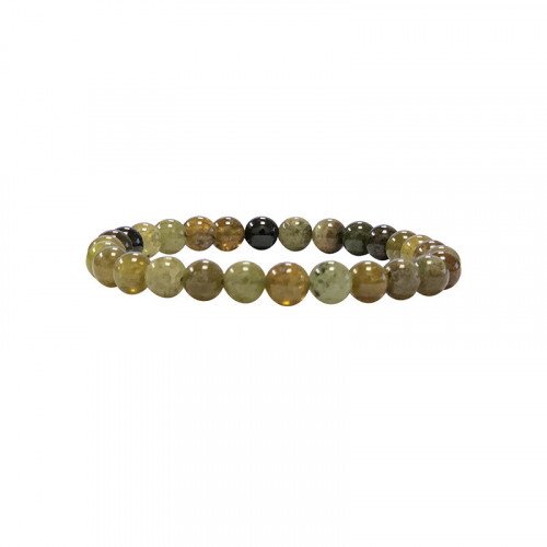 BRACELET GRENAT VERT 6MM